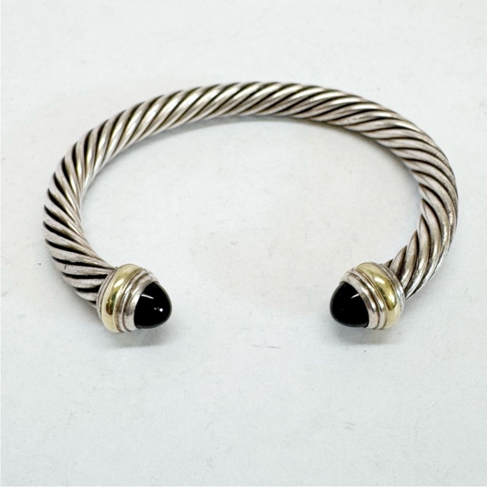 David Yurman Silver and Black Bracelet